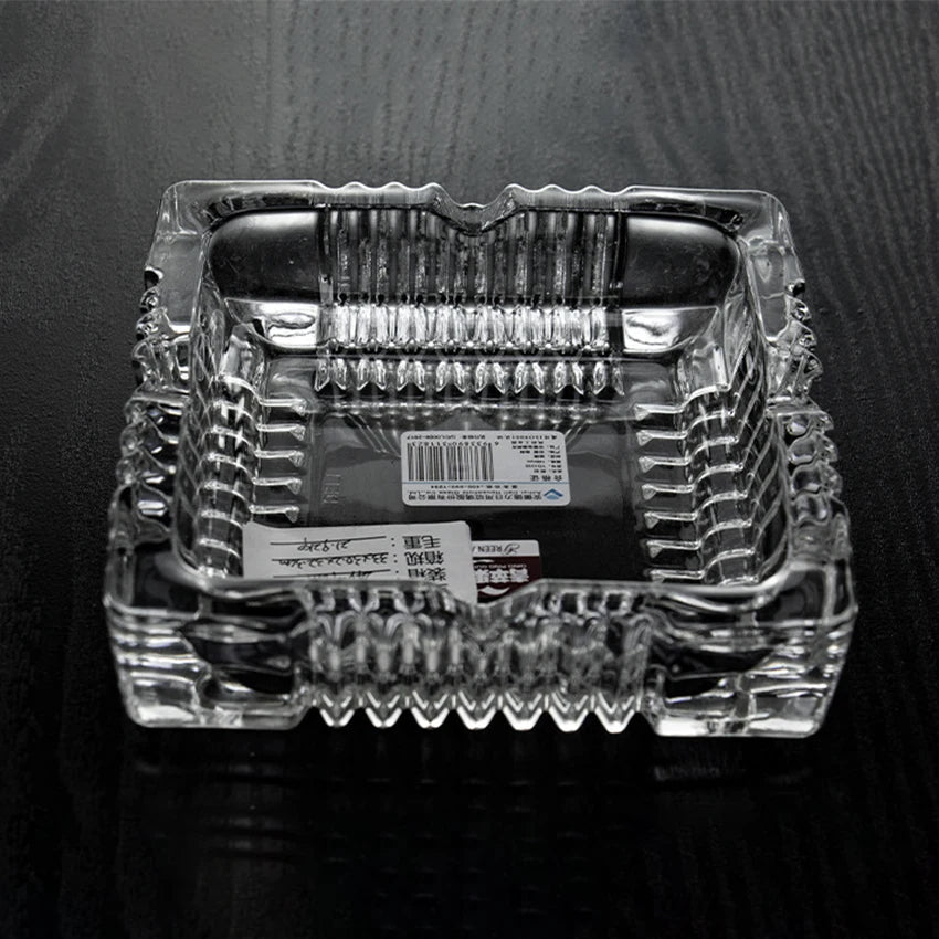 Clear Glass Crystal Ashtray