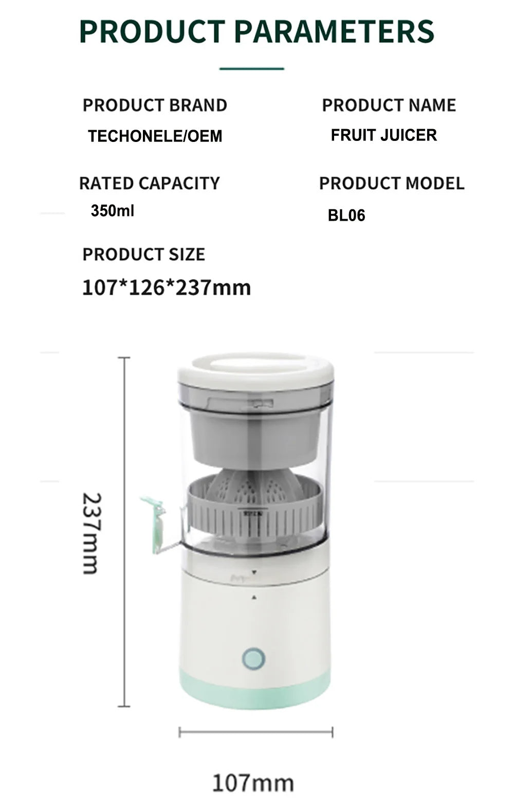 Portable USB Rechargeable Mini Blender