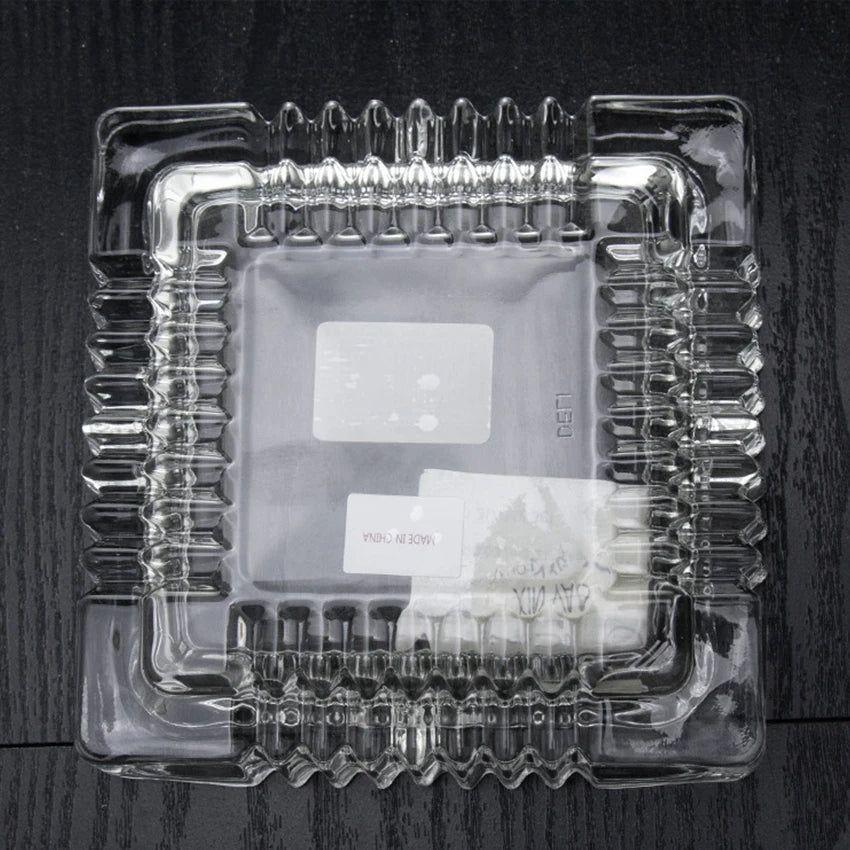 Clear Glass Crystal Ashtray