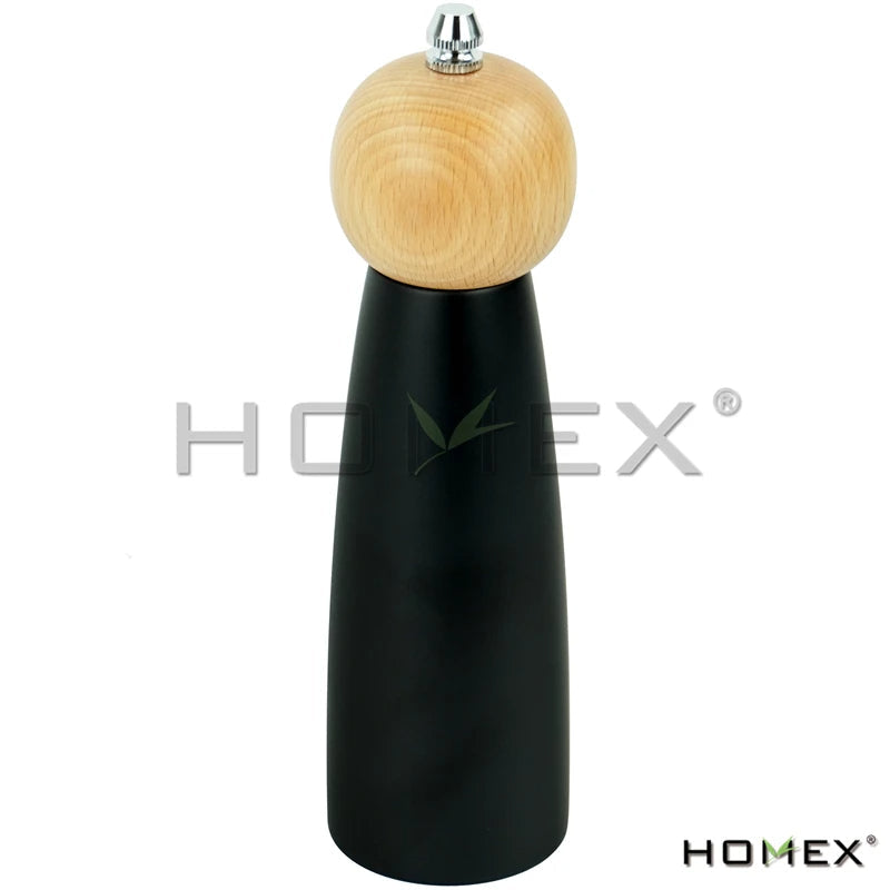 Modern Wooden Black Salt And Pepper Grinder