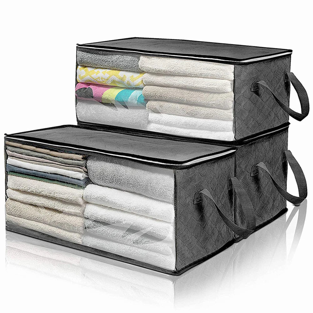 Non-Woven Large Storage Bag With Transparent Side