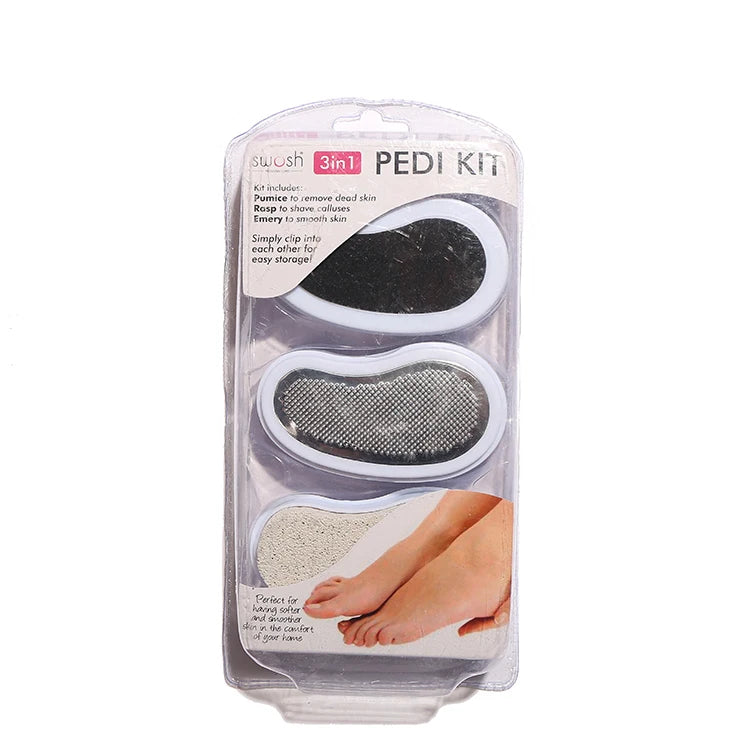 3-in-1 Pedicure Tool Set – Foot File, Pumice Stone & Dead Skin Remover