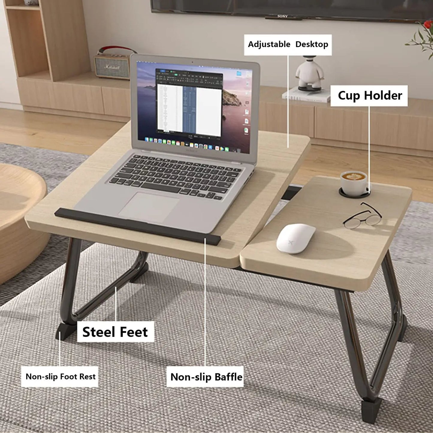 Adjustable Folding Laptop Desk for Home and Office