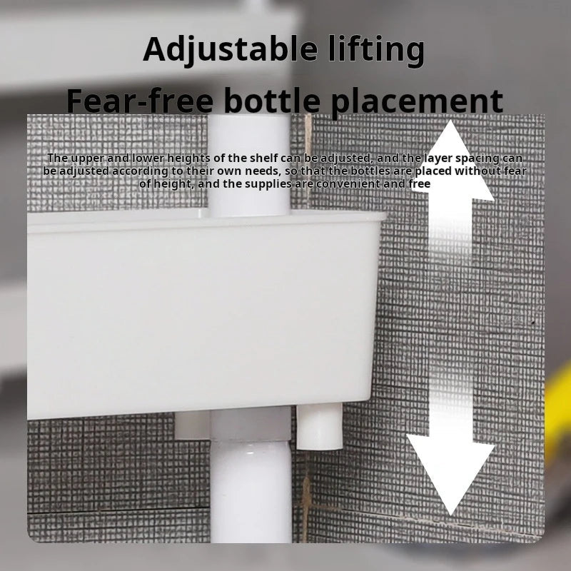 Retractable Single Pole Rotating Seasoning Organizer