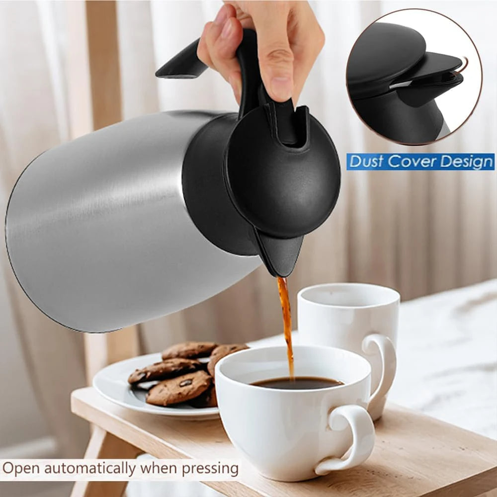 1.6L Thermal Coffee Carafe – Double-Wall Stainless Steel Vacuum Beverage Dispenser