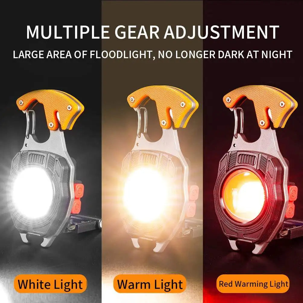 Mini COB LED Keychain Flashlight & Lighter – Rechargeable & Multi-Use