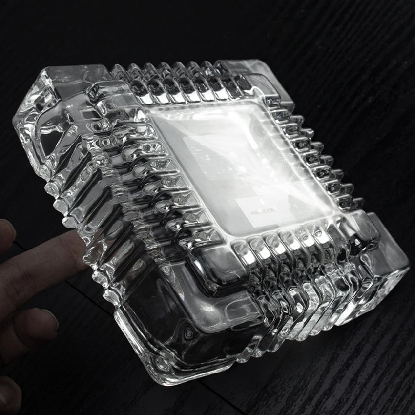 Clear Glass Crystal Ashtray