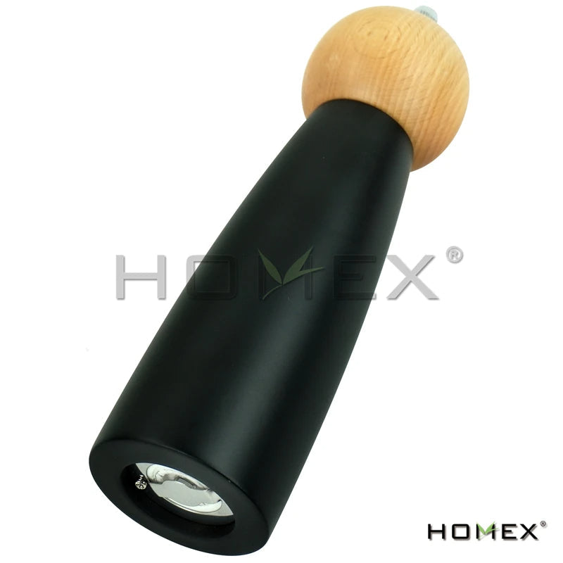 Modern Wooden Black Salt And Pepper Grinder