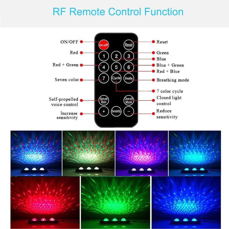 Car Foot Star LED Light