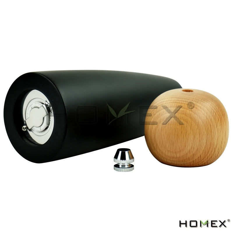 Modern Wooden Black Salt And Pepper Grinder