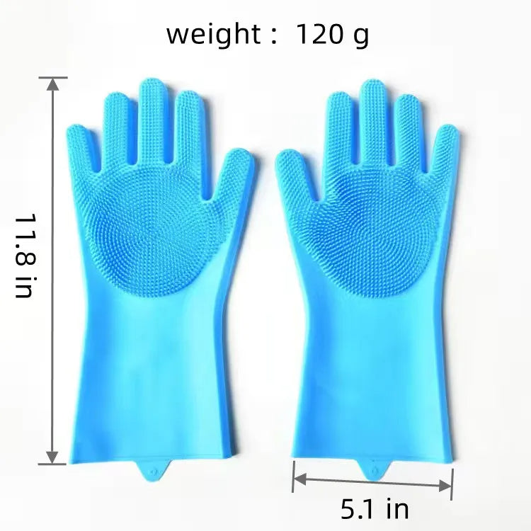 Silicone Cleaning Gloves for Kitchen β Heat-Resistant & Non-Slip Scrubbing Gloves