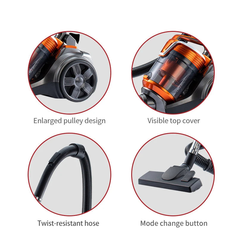 Corded Carpet Floor Vacuum Cleaner - 3600W