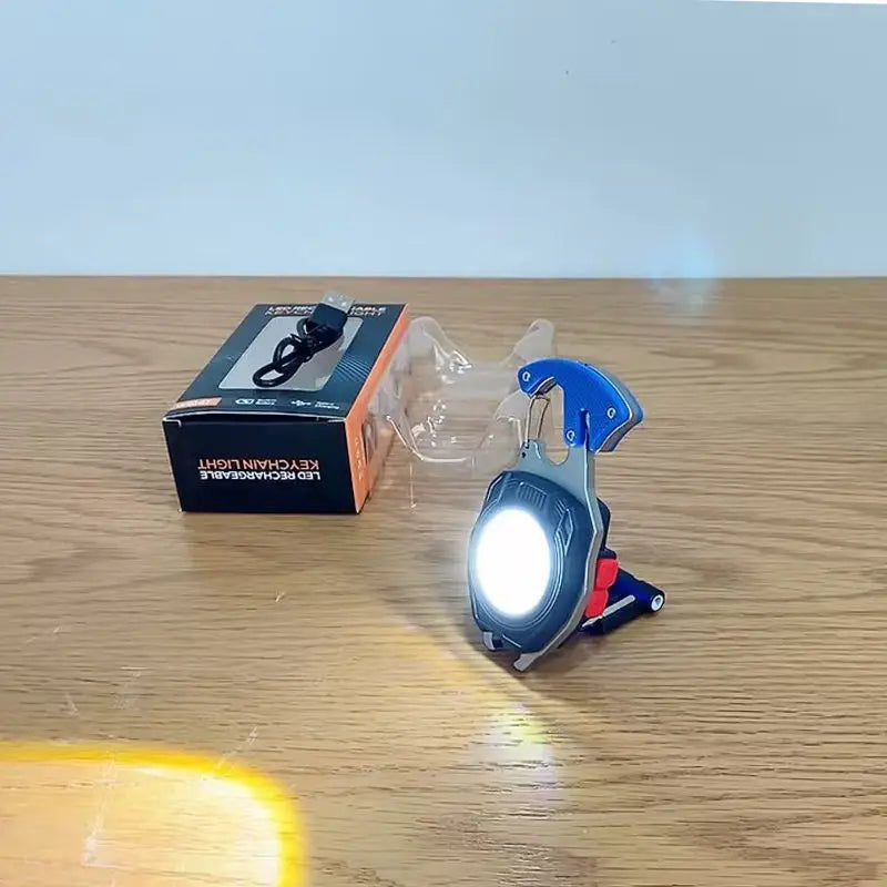 Mini COB LED Keychain Flashlight & Lighter – Rechargeable & Multi-Use