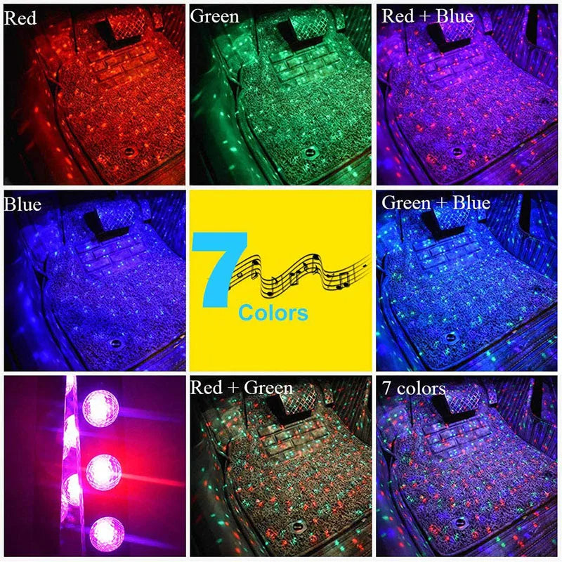 Car Foot Star LED Light