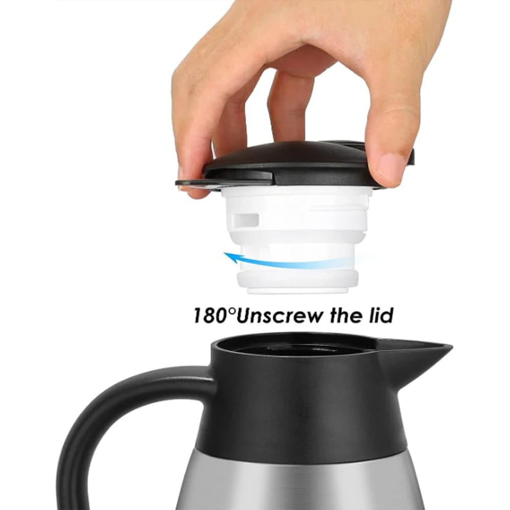 1.6L Thermal Coffee Carafe – Double-Wall Stainless Steel Vacuum Beverage Dispenser