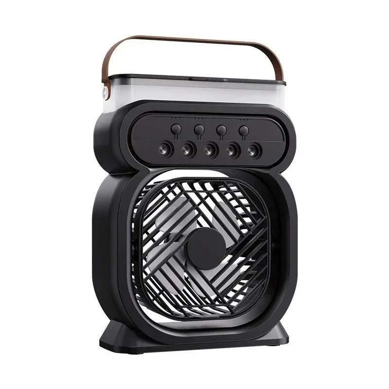 3-in-1 Mini Air Cooler – Portable Fan, Humidifier & LED Night Light for Home & Office