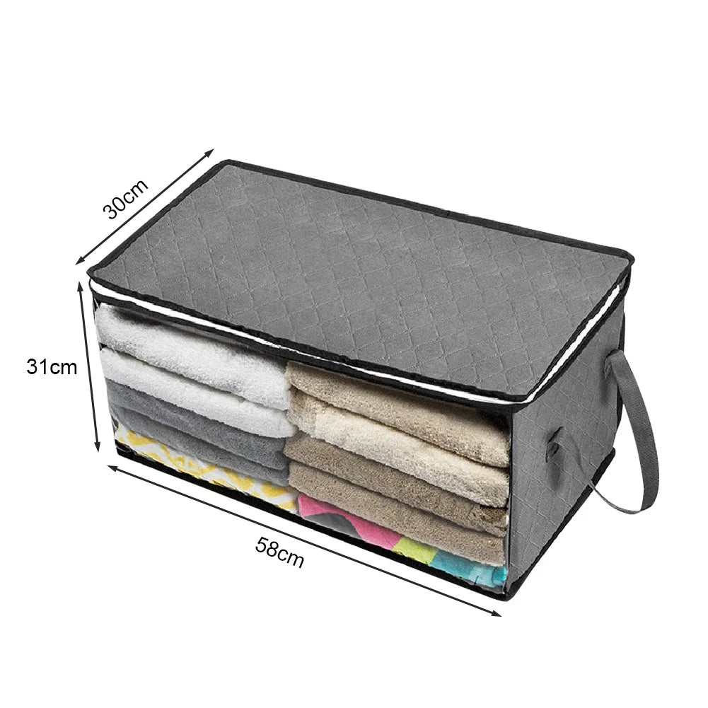 Non-Woven Large Storage Bag With Transparent Side