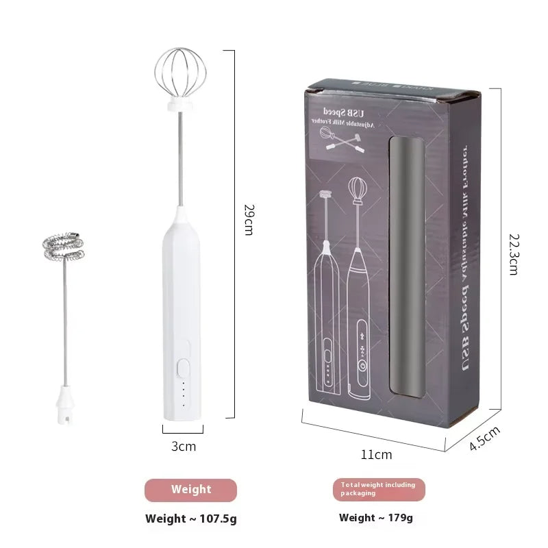 Stainless Steel Milk Frother – USB/Manual