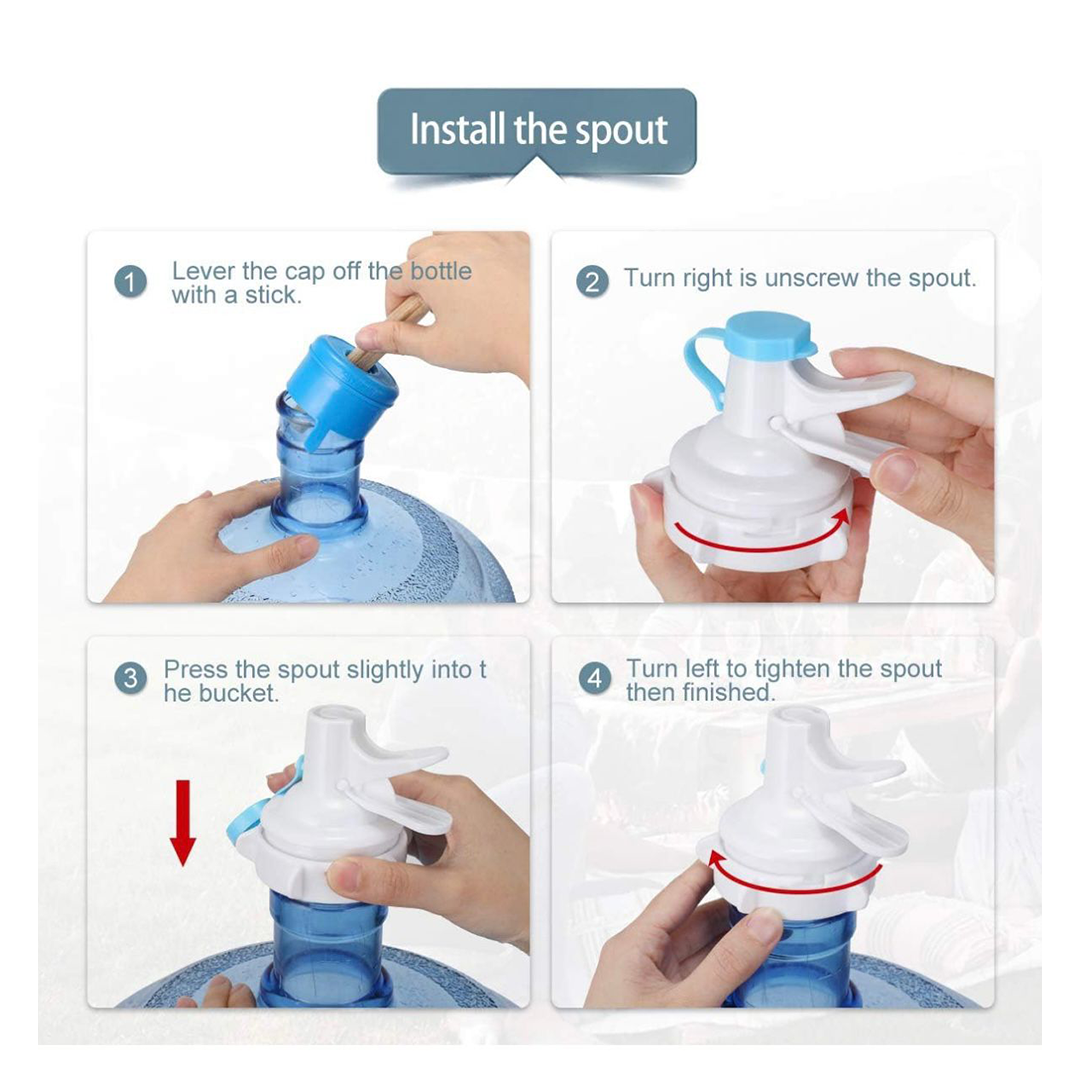 Metallic Water Bottle Stand With Tap - 30 × 20 cm