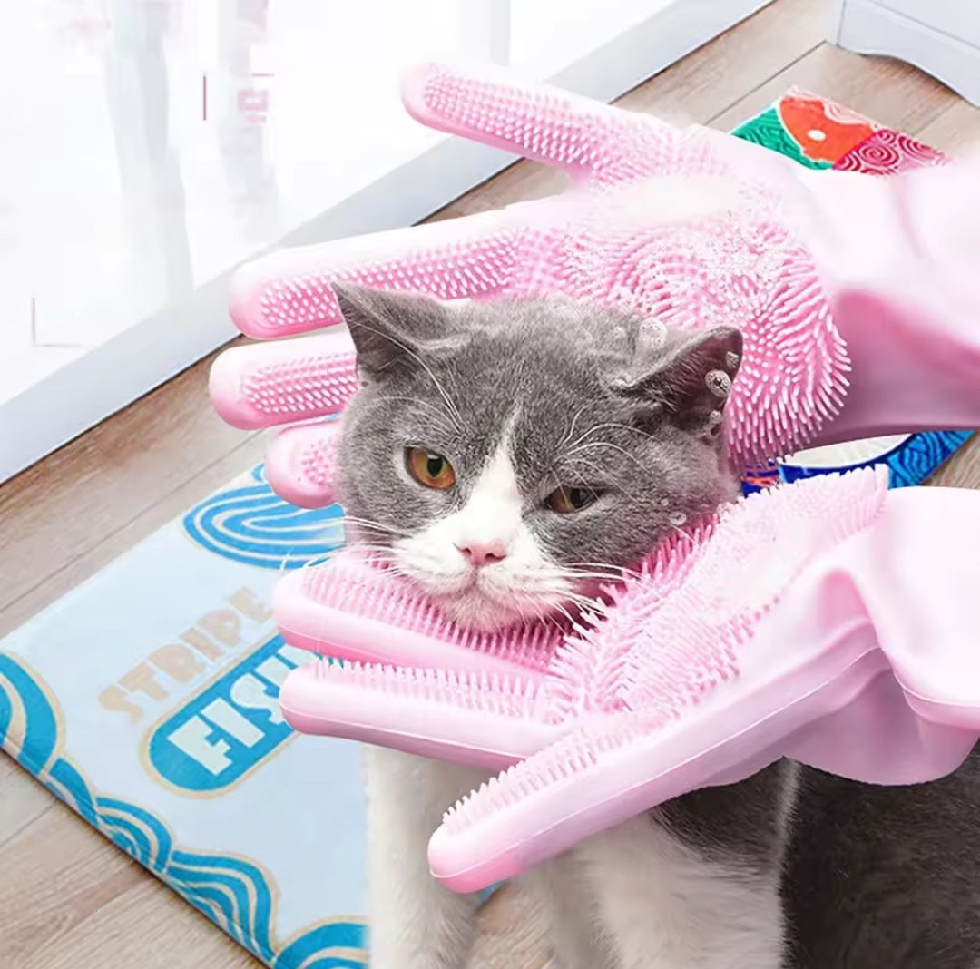 Multifunctional Silicone Spikes Gloves - Cleaning, Massage, Pets, Heats Protection
