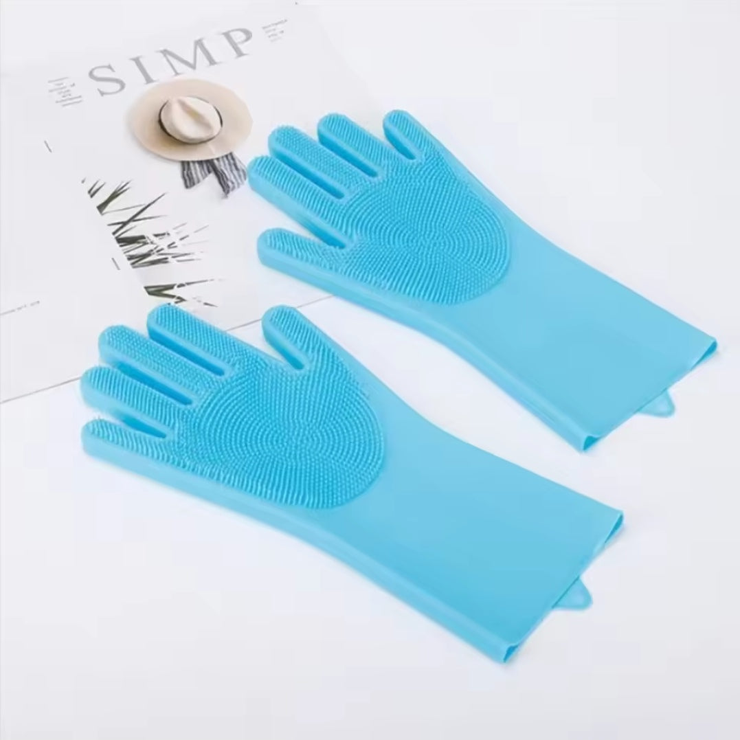 Multifunctional Silicone Spikes Gloves - Cleaning, Massage, Pets, Heats Protection