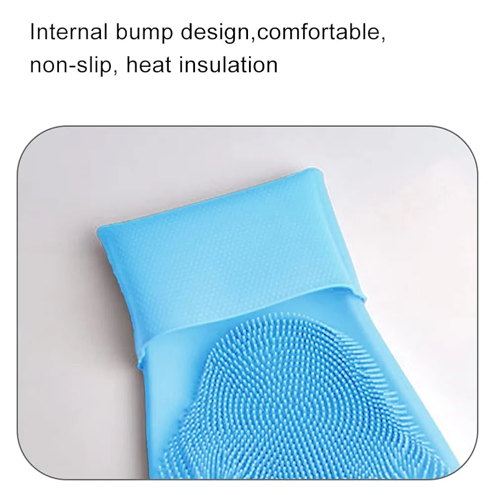 Multifunctional Silicone Spikes Gloves - Cleaning, Massage, Pets, Heats Protection