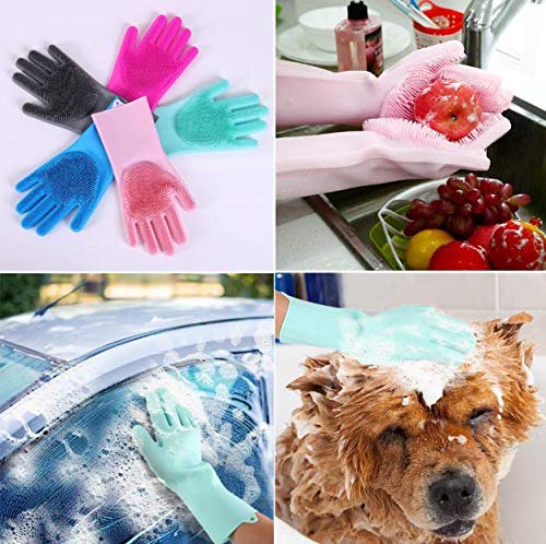 Multifunctional Silicone Spikes Gloves - Cleaning, Massage, Pets, Heats Protection