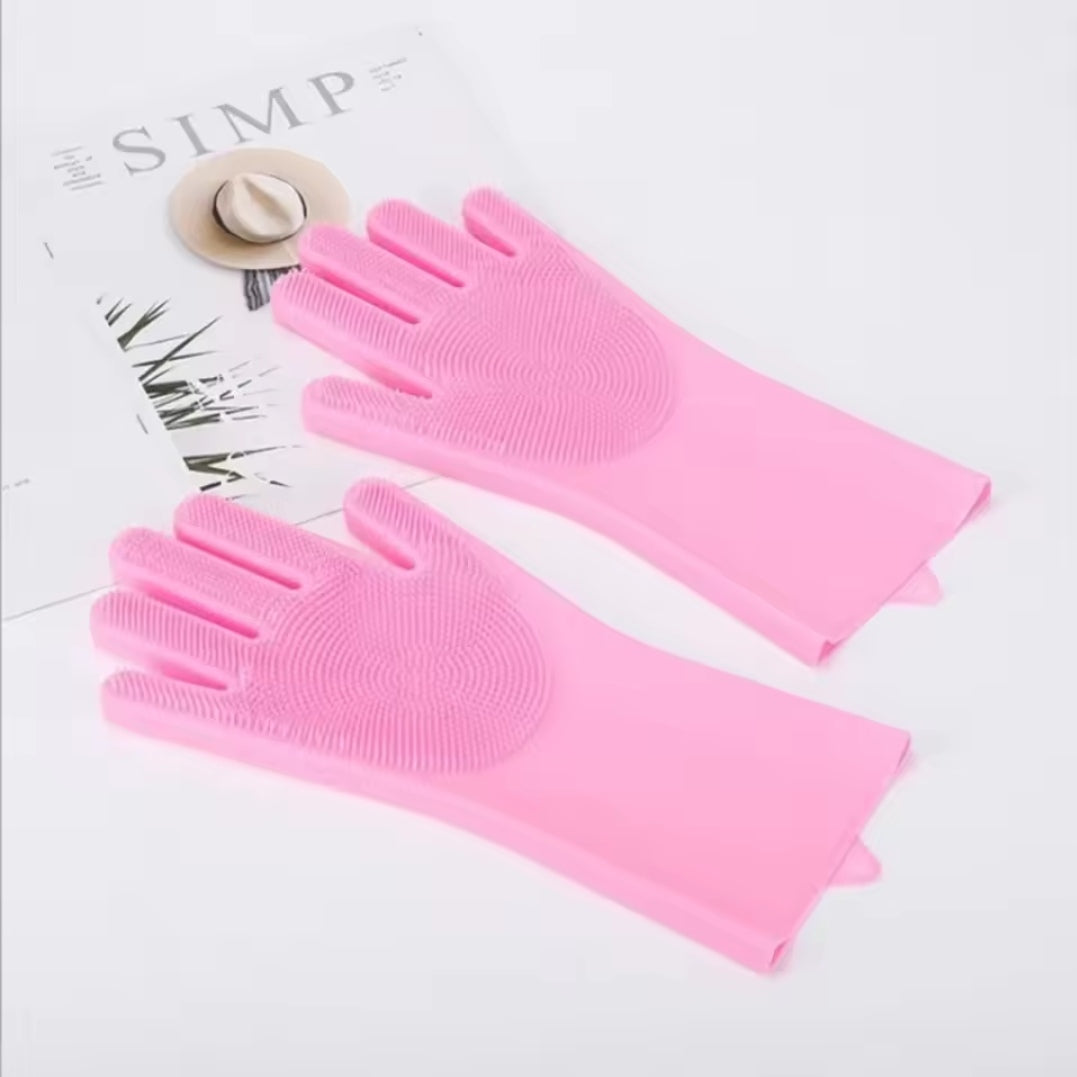 Multifunctional Silicone Spikes Gloves - Cleaning, Massage, Pets, Heats Protection