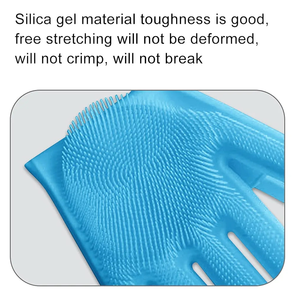 Multifunctional Silicone Spikes Gloves - Cleaning, Massage, Pets, Heats Protection