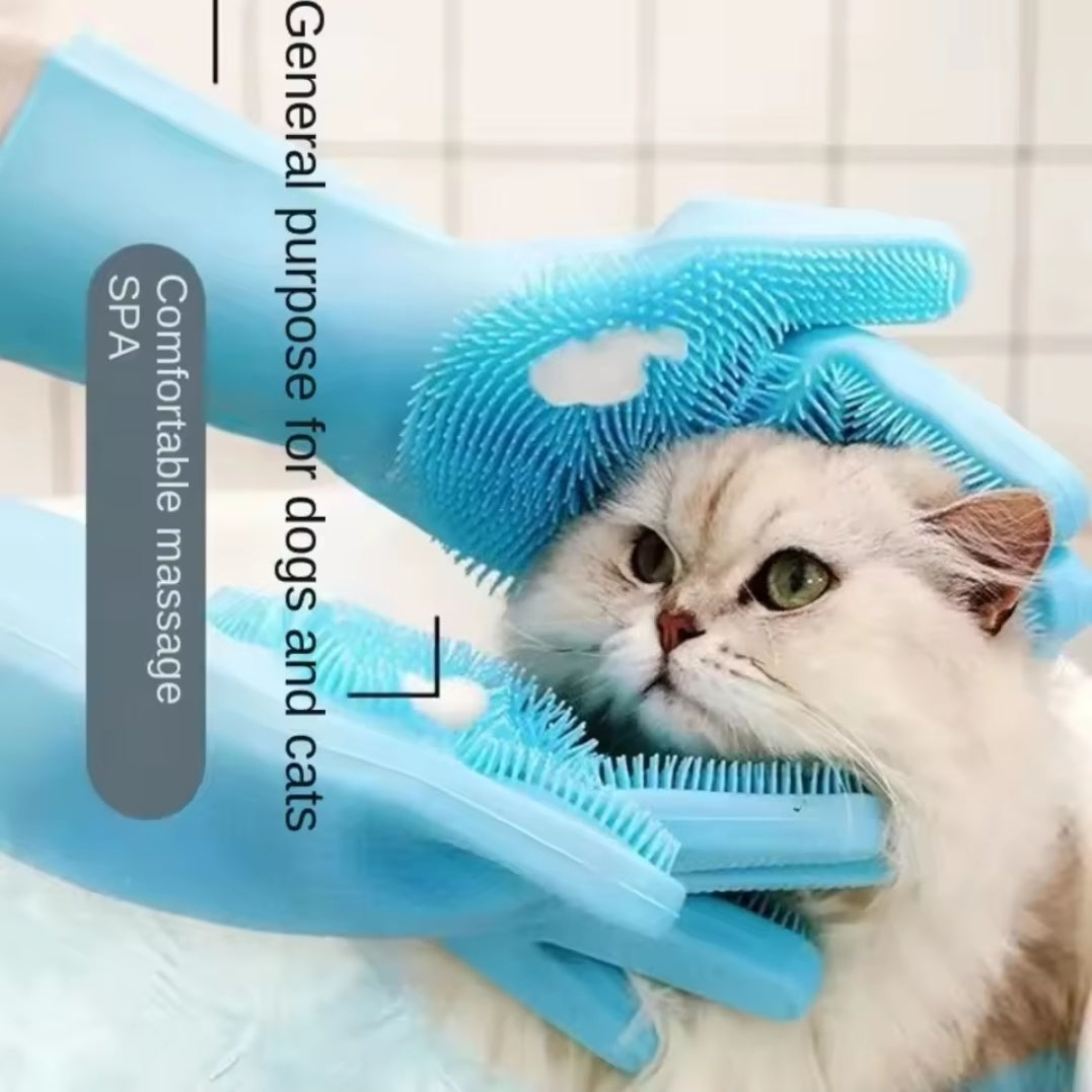 Multifunctional Silicone Spikes Gloves - Cleaning, Massage, Pets, Heats Protection