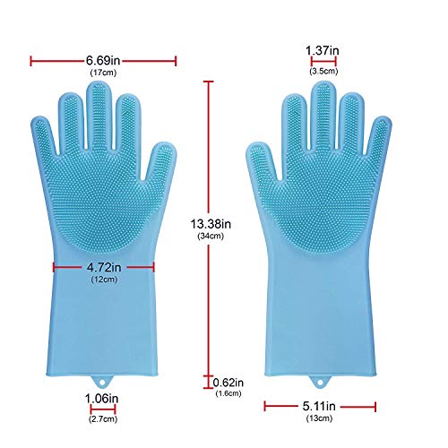 Multifunctional Silicone Spikes Gloves - Cleaning, Massage, Pets, Heats Protection