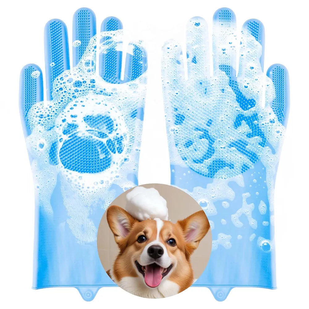 Multifunctional Silicone Spikes Gloves - Cleaning, Massage, Pets, Heats Protection