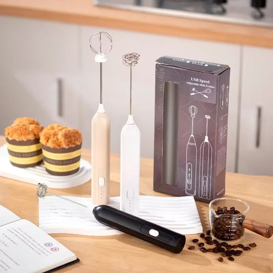 Stainless Steel Milk Frother – USB/Manual