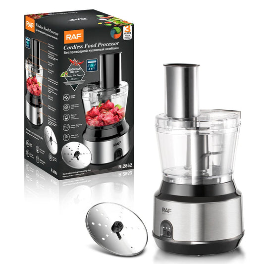 Rechargeable 3-in-1 Cordless Food Processor - 750ml