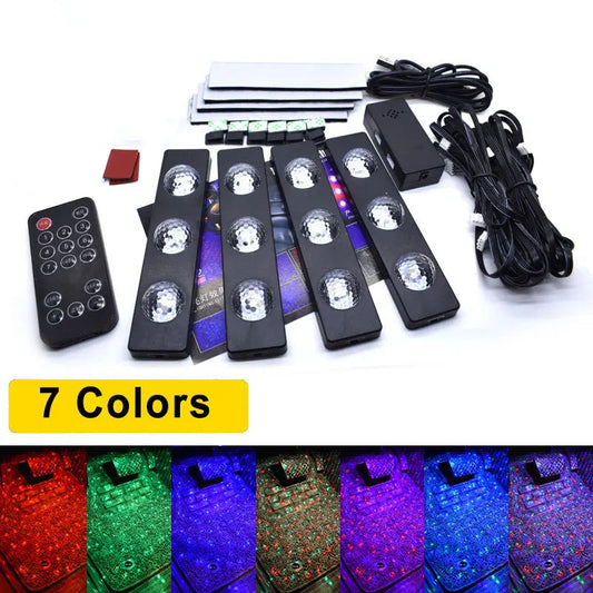 Car Foot Star LED Light