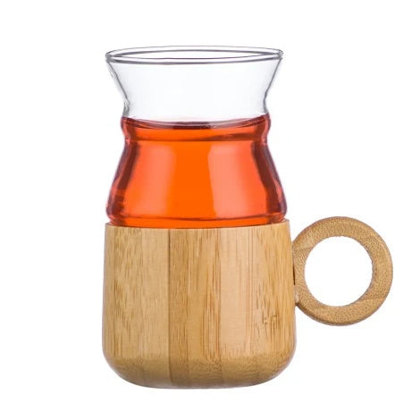 Chinese Style Irregular Transparent Glass Teacup - 120ml