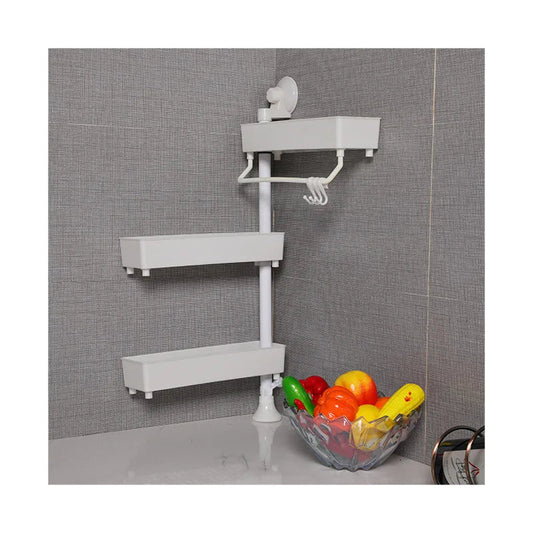 Retractable Single Pole Rotating Seasoning Organizer