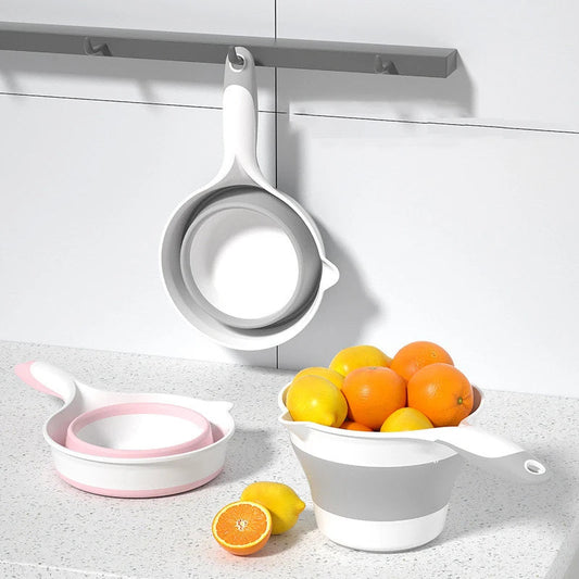 Portable Foldable Solid Wood Water Ladle With Drifting Cup