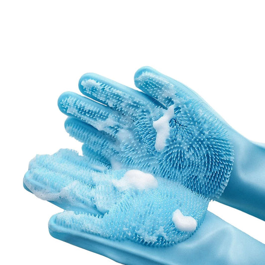 Silicone Cleaning Gloves for Kitchen – Heat-Resistant & Non-Slip Scrubbing Gloves