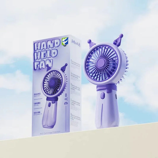 2500mAh Rechargeable Mini Hand Fan – Cute Design for School, Office & Personal Use