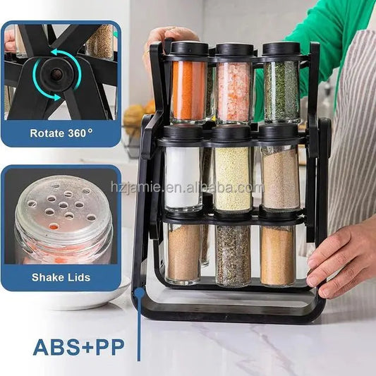 Revolving Ferris Wheel Spice Rack - 18 Jars