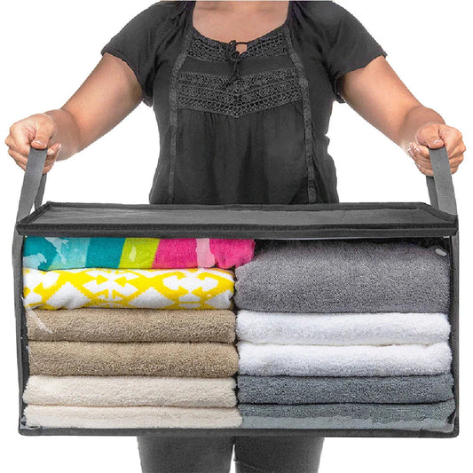 Non-Woven Large Storage Bag With Transparent Side