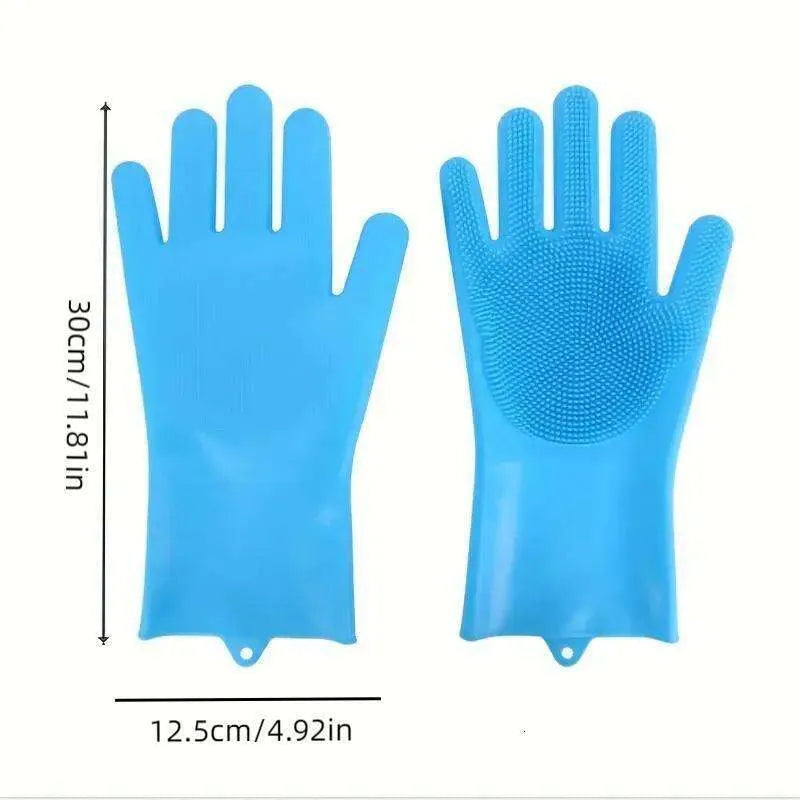 Multifunctional Silicone Spikes Gloves - Cleaning, Massage, Pets, Heats Protection